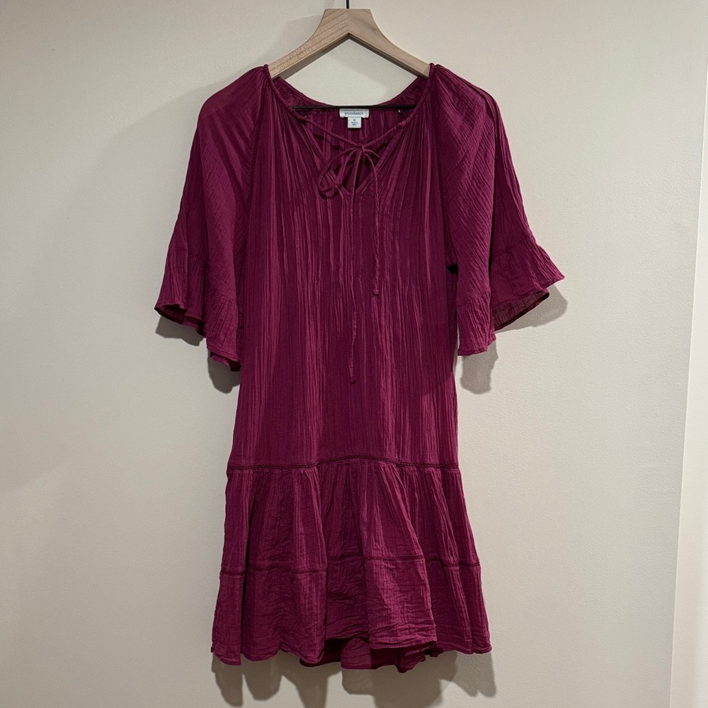 Sundance Eggplant Cotton Dress Size‎ Medium